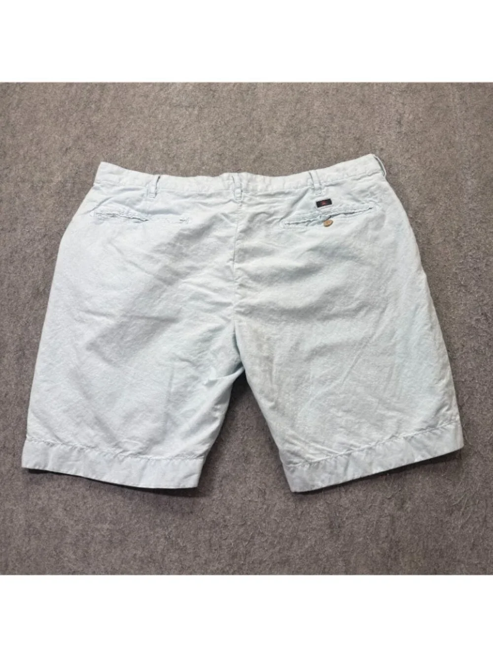 Faherty Tradewinds Linen Shorts Mens 40 Light Blue 10
